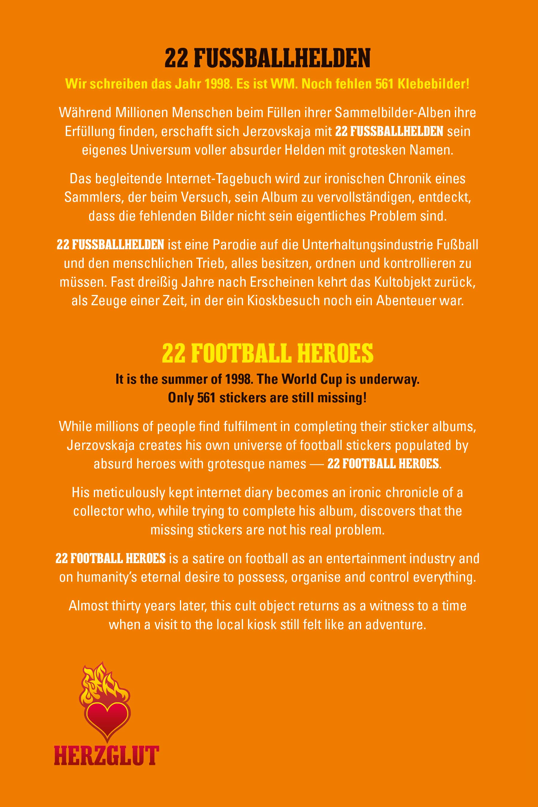 22 Fussballhelden / 22 Football Heroes — Buch / Book (Back Cover) — Jerzovskaja