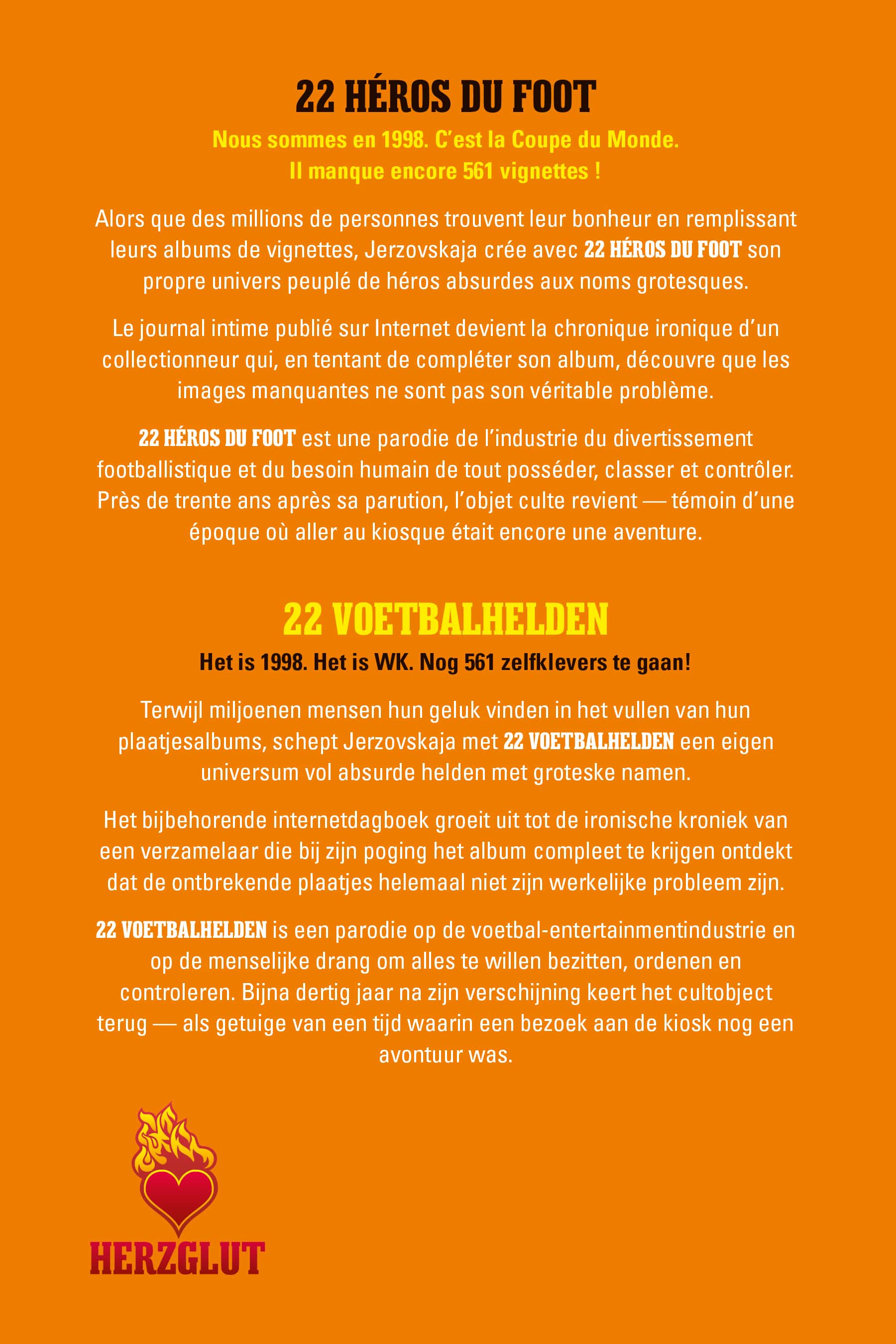 22 Héros du Foot / 22 Voetbalhelden — Book / Buch (Back Cover) — Jerzovskaja
