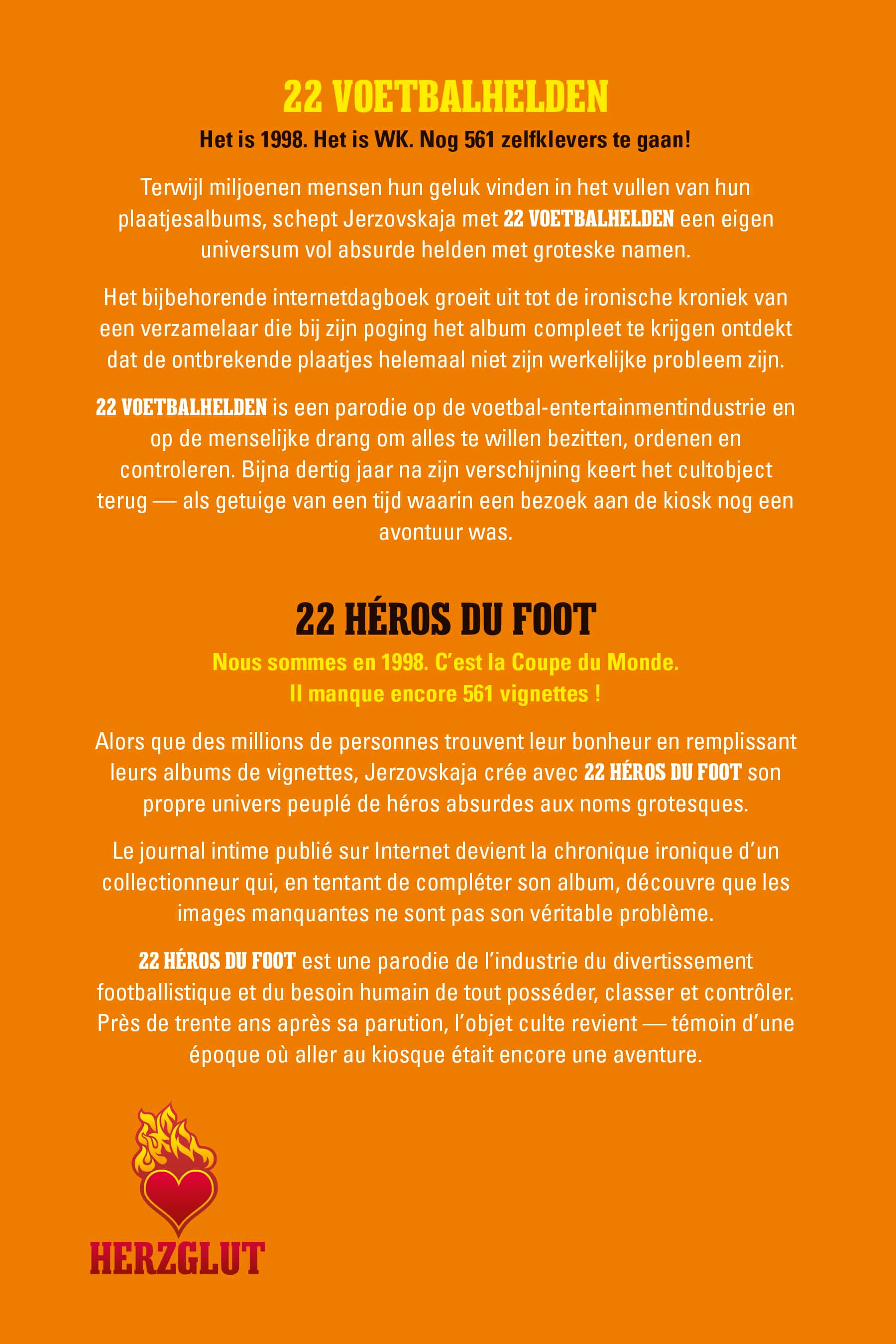 22 Voetbalhelden / 22 Héros du Foot — Book / Buch (Back Cover) — Jerzovskaja